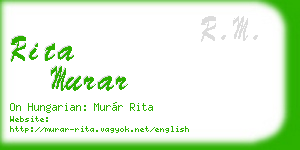 rita murar business card